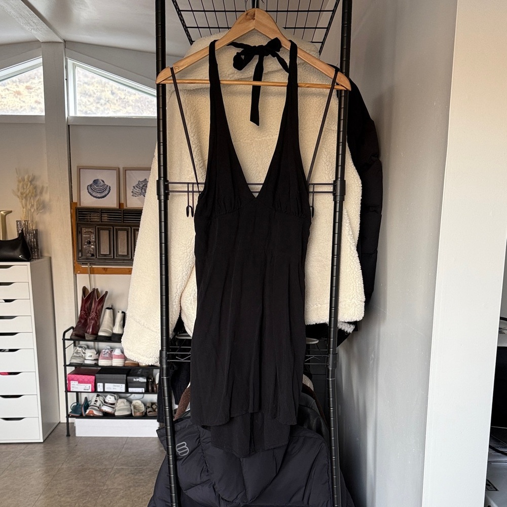 Wild Fable Black Halter Mini Dress